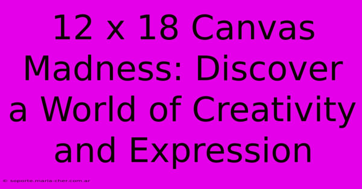 12 X 18 Canvas Madness: Discover A World Of Creativity And Expression