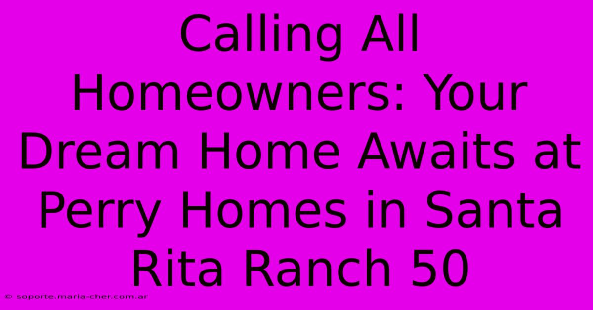 Calling All Homeowners: Your Dream Home Awaits At Perry Homes In Santa Rita Ranch 50