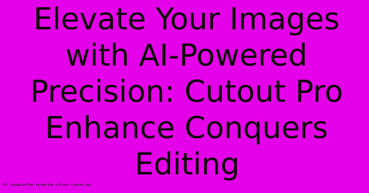 Elevate Your Images With AI-Powered Precision: Cutout Pro Enhance Conquers Editing