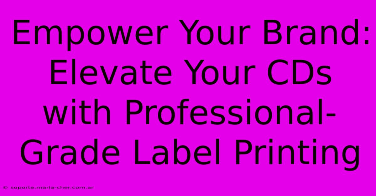 Empower Your Brand: Elevate Your CDs With Professional-Grade Label Printing