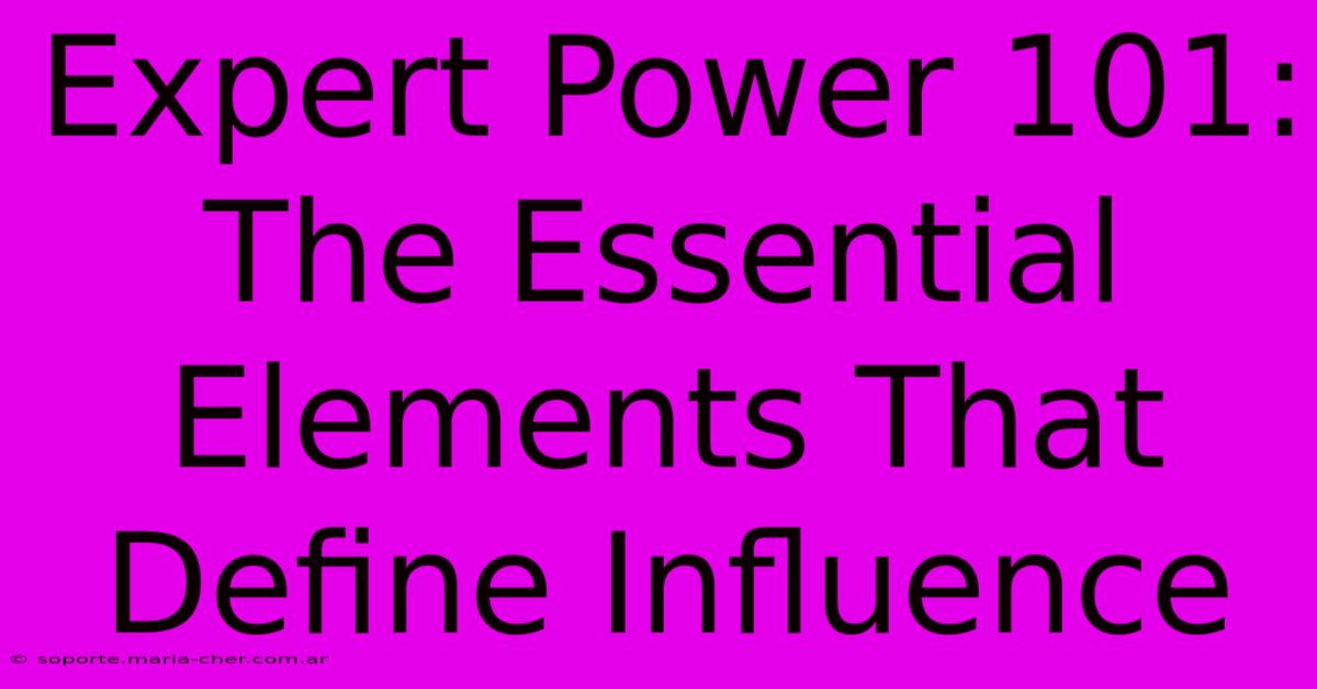 Expert Power 101: The Essential Elements That Define Influence