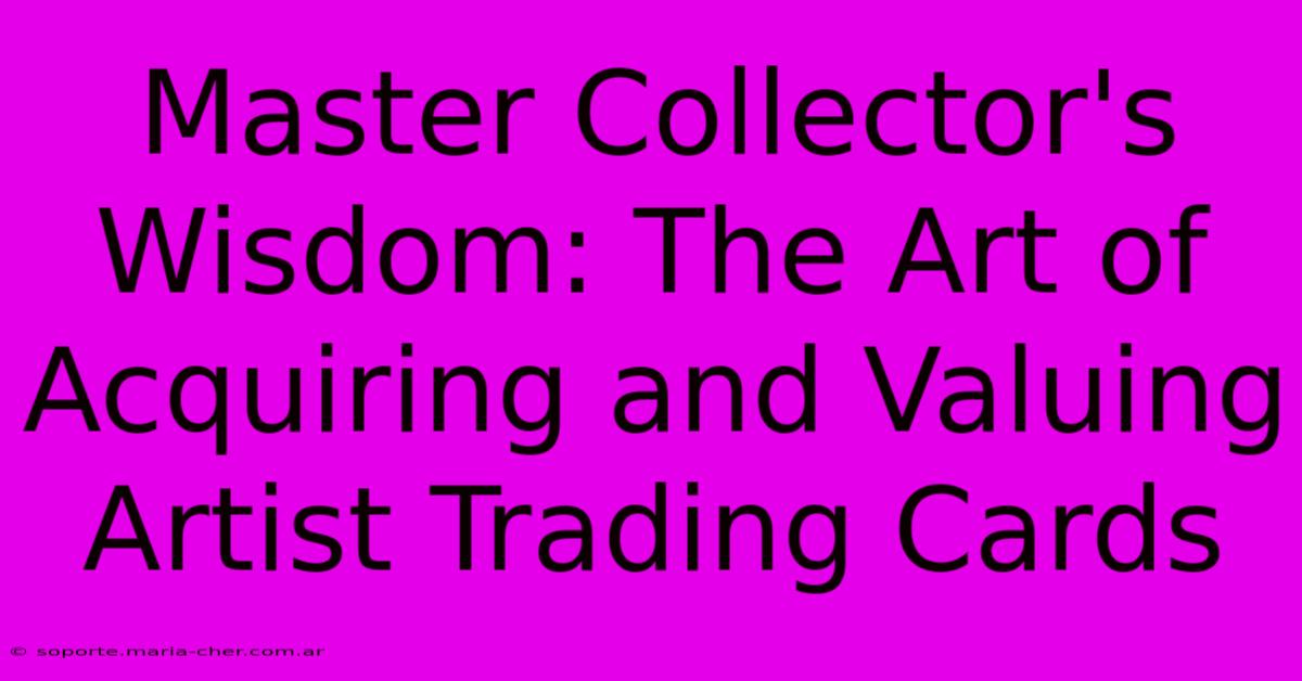 Master Collector's Wisdom: The Art Of Acquiring And Valuing Artist Trading Cards