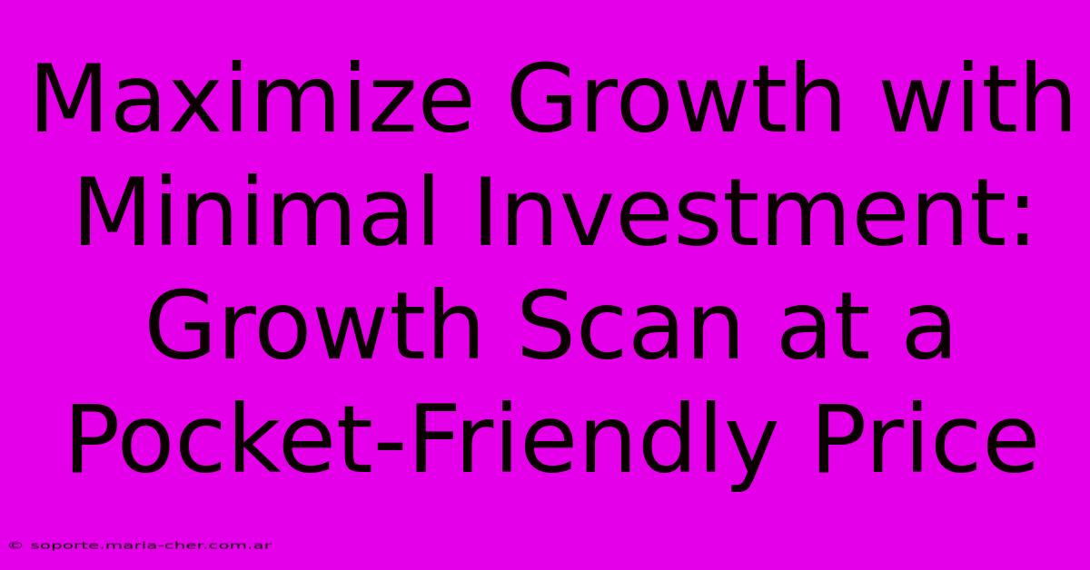 Maximize Growth With Minimal Investment: Growth Scan At A Pocket-Friendly Price