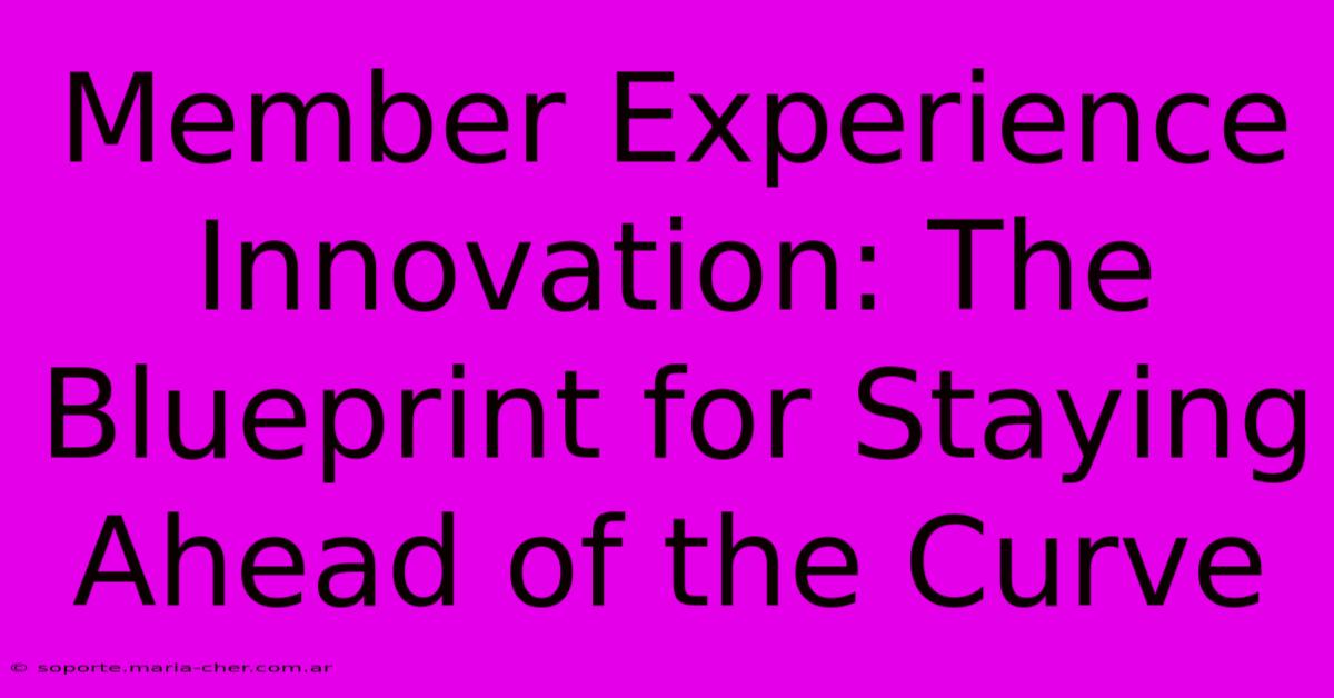 Member Experience Innovation: The Blueprint For Staying Ahead Of The Curve