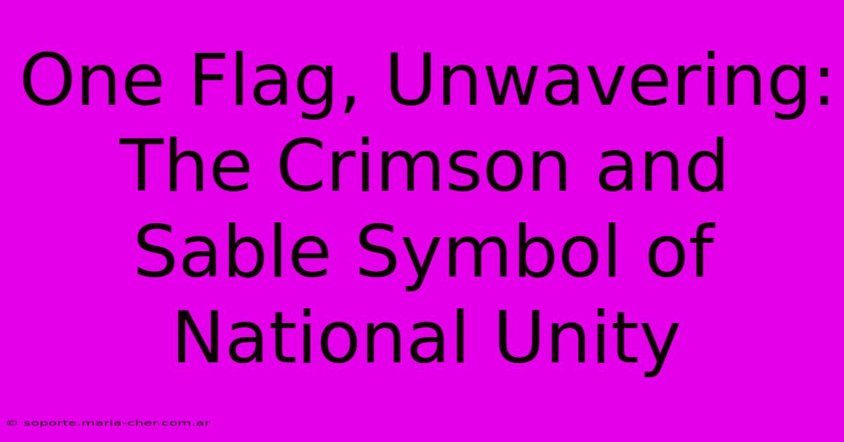 One Flag, Unwavering: The Crimson And Sable Symbol Of National Unity