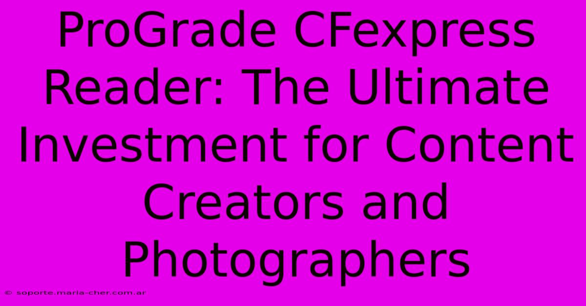 ProGrade CFexpress Reader: The Ultimate Investment For Content Creators And Photographers