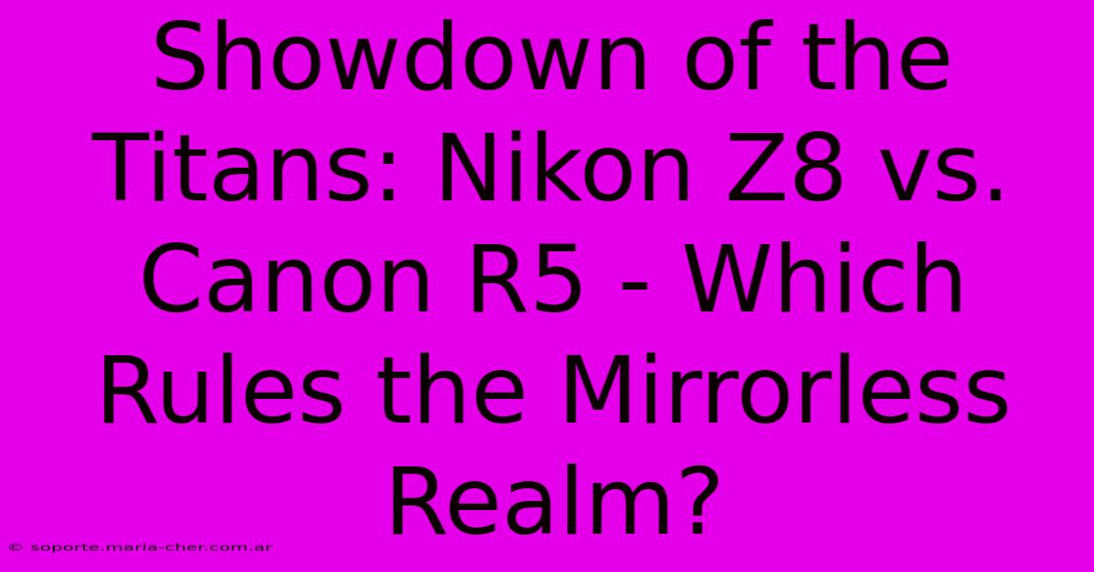 Showdown Of The Titans: Nikon Z8 Vs. Canon R5 - Which Rules The Mirrorless Realm?