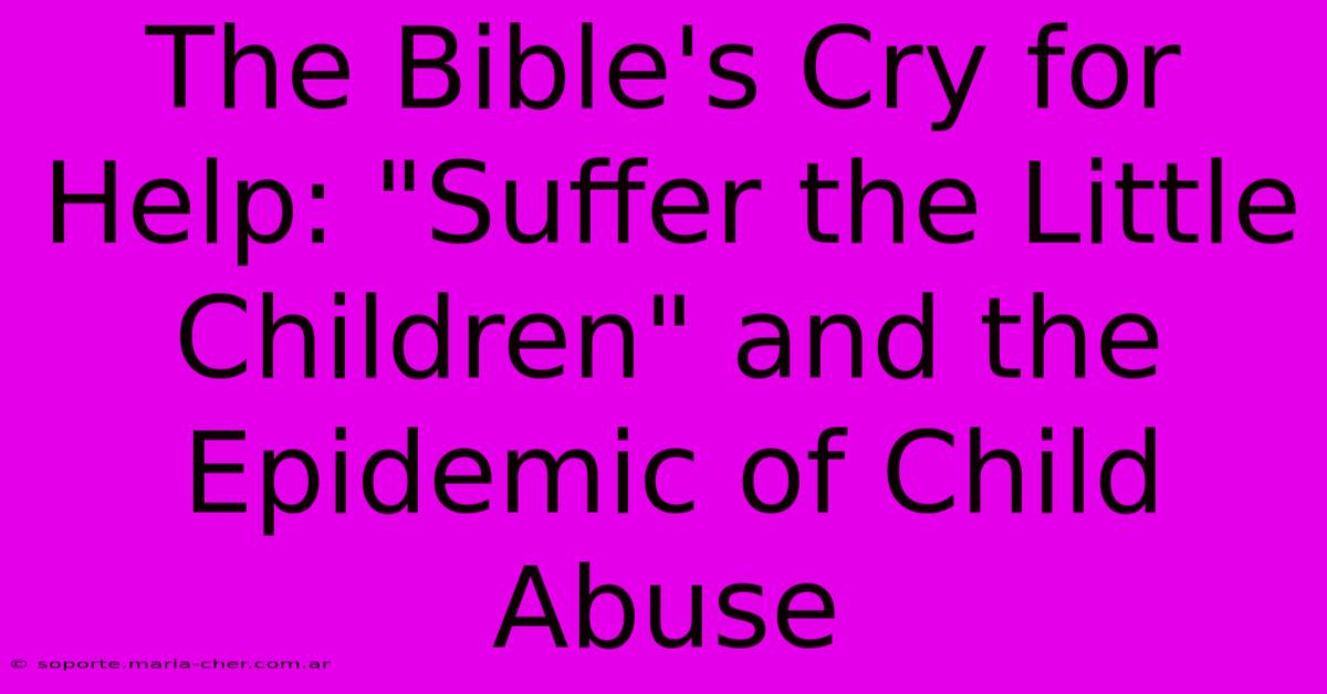 The Bible's Cry For Help: 