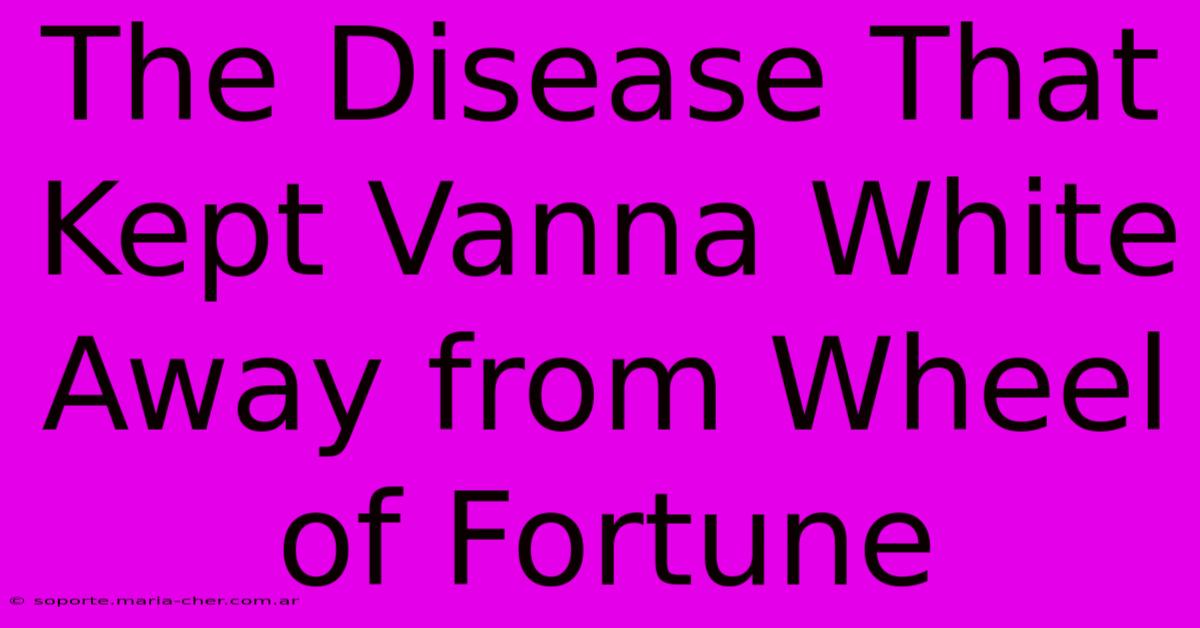 The Disease That Kept Vanna White Away From Wheel Of Fortune