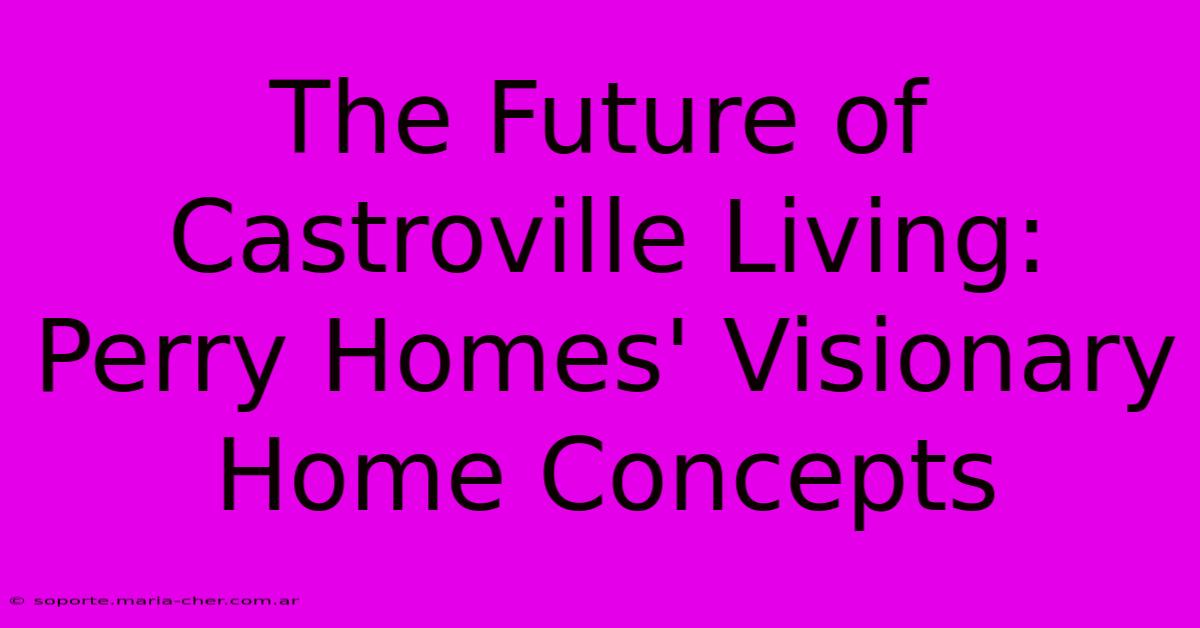 The Future Of Castroville Living: Perry Homes' Visionary Home Concepts