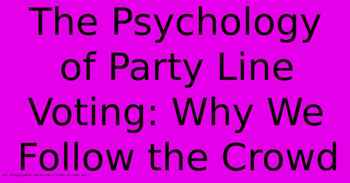 The Psychology Of Party Line Voting: Why We Follow The Crowd