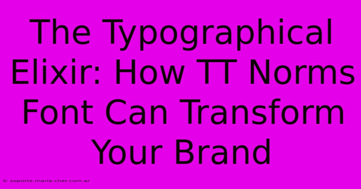 The Typographical Elixir: How TT Norms Font Can Transform Your Brand