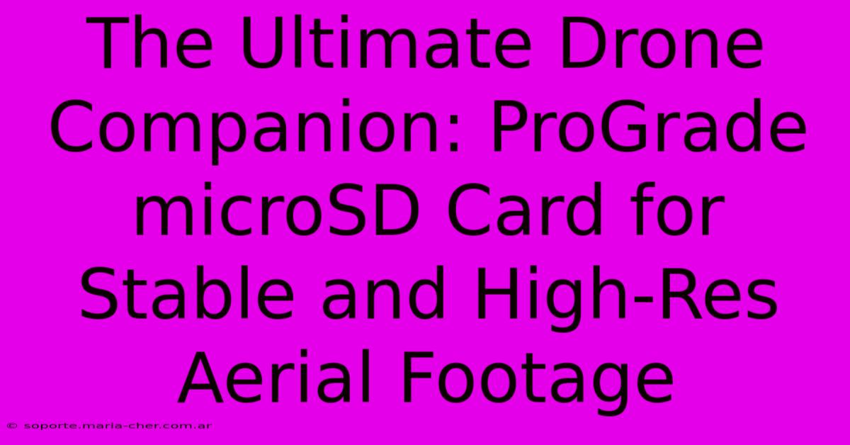 The Ultimate Drone Companion: ProGrade MicroSD Card For Stable And High-Res Aerial Footage