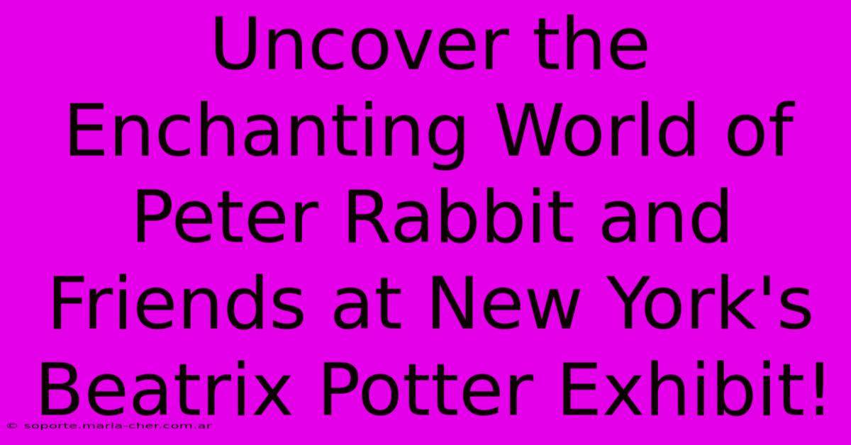 Uncover The Enchanting World Of Peter Rabbit And Friends At New York's Beatrix Potter Exhibit!