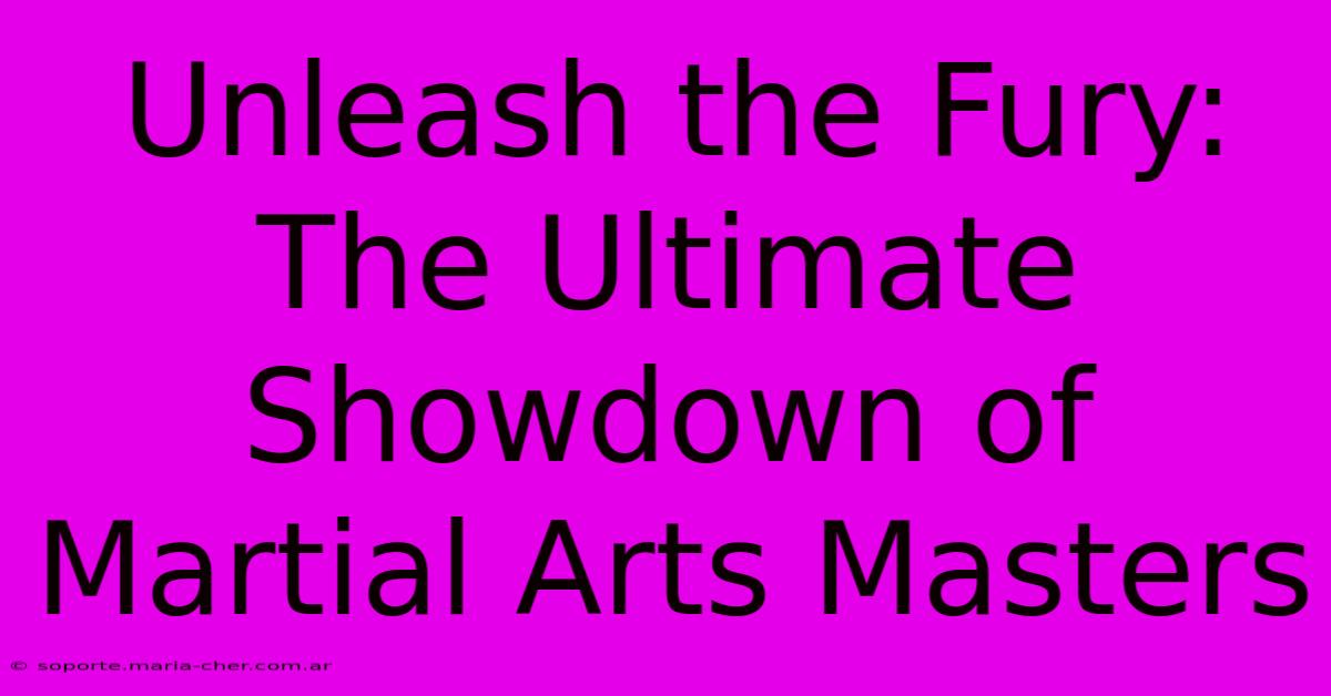 Unleash The Fury: The Ultimate Showdown Of Martial Arts Masters