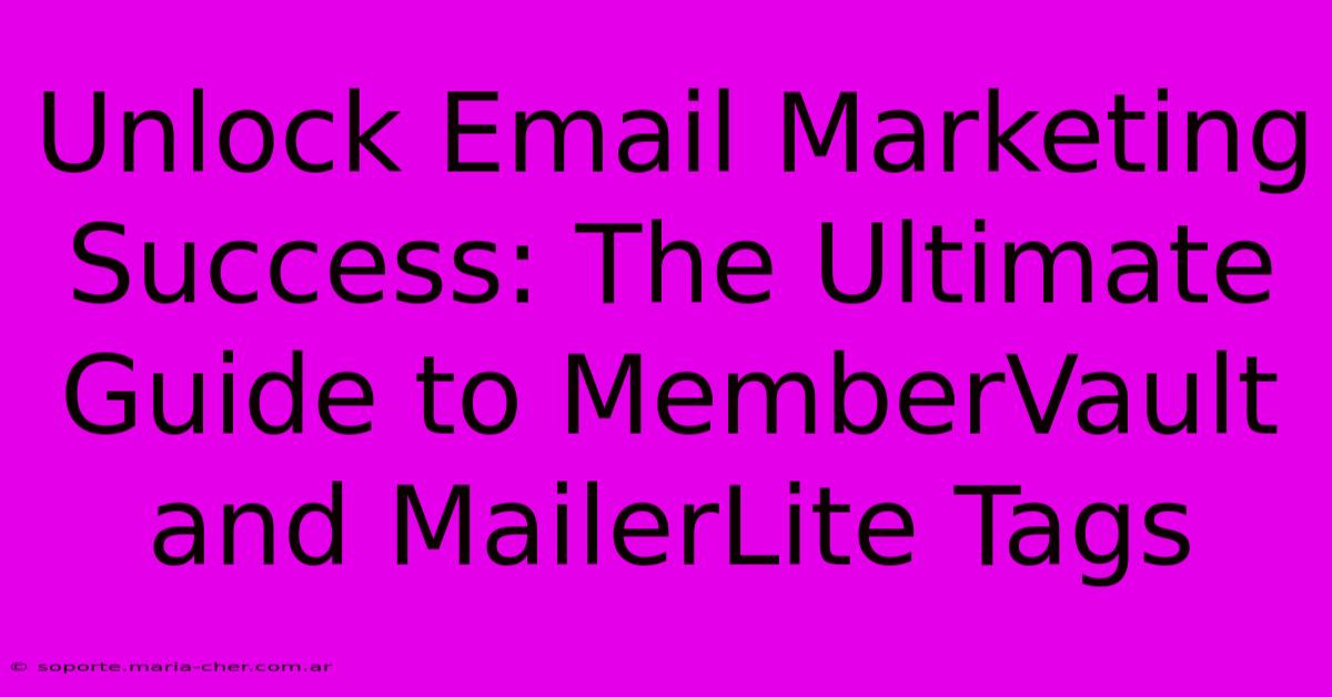 Unlock Email Marketing Success: The Ultimate Guide To MemberVault And MailerLite Tags