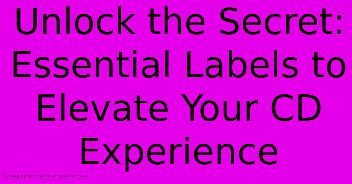 Unlock The Secret: Essential Labels To Elevate Your CD Experience