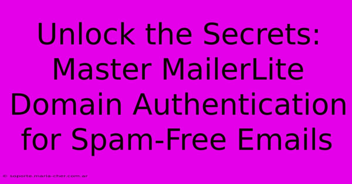 Unlock The Secrets: Master MailerLite Domain Authentication For Spam-Free Emails