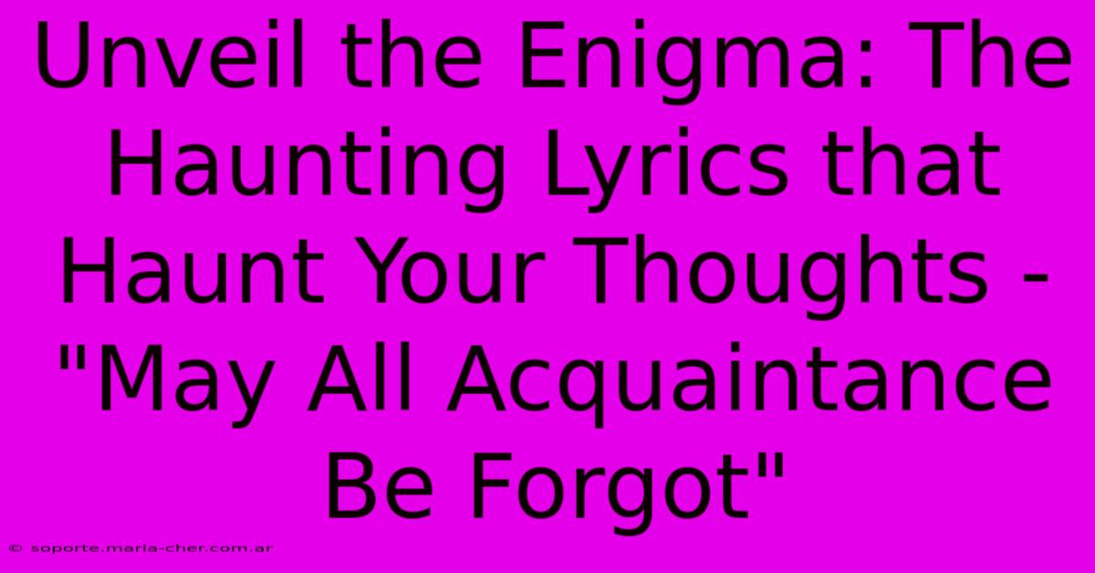 Unveil The Enigma: The Haunting Lyrics That Haunt Your Thoughts - 