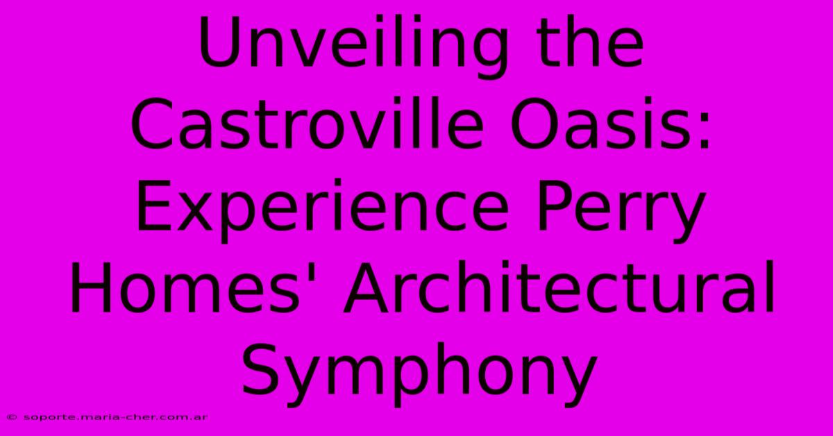 Unveiling The Castroville Oasis: Experience Perry Homes' Architectural Symphony