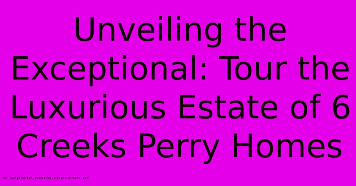 Unveiling The Exceptional: Tour The Luxurious Estate Of 6 Creeks Perry Homes