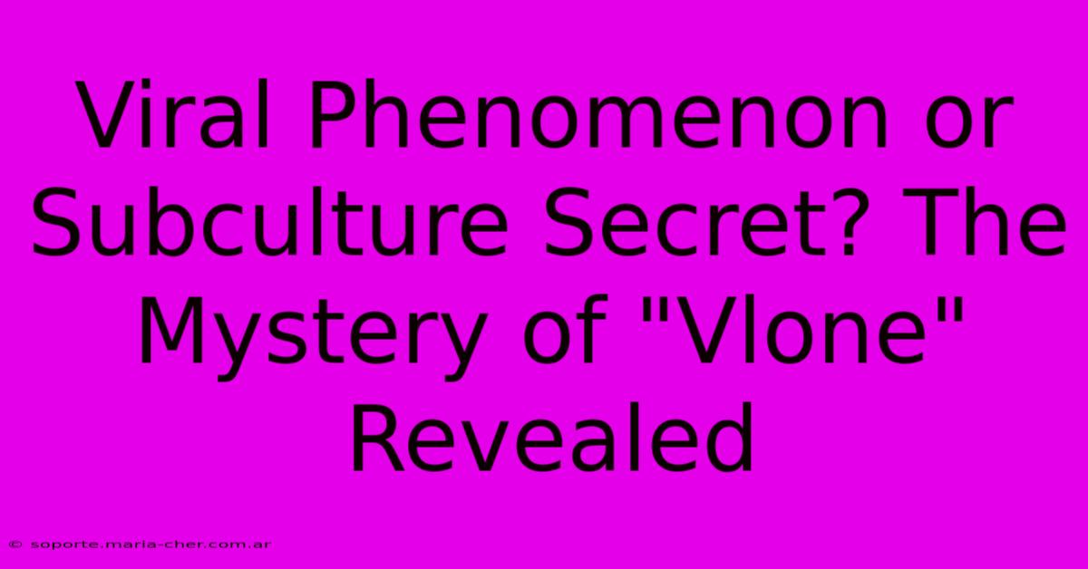 Viral Phenomenon Or Subculture Secret? The Mystery Of 