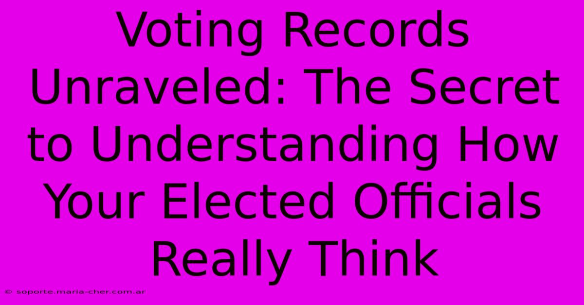 Voting Records Unraveled: The Secret To Understanding How Your Elected Officials Really Think