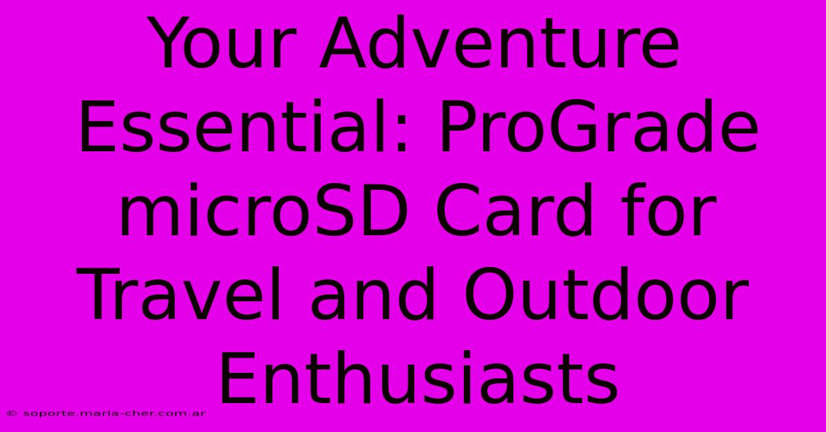 Your Adventure Essential: ProGrade MicroSD Card For Travel And Outdoor Enthusiasts