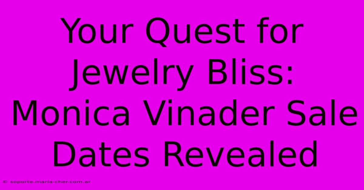 Your Quest For Jewelry Bliss: Monica Vinader Sale Dates Revealed